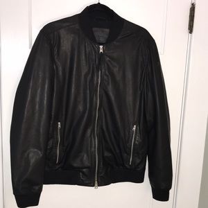 All Saints mower Bomber leather jacket